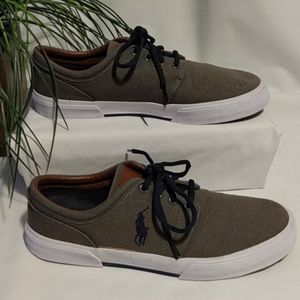Polo Ralph Lauren Faxon Low Canvas Grey Sz 10